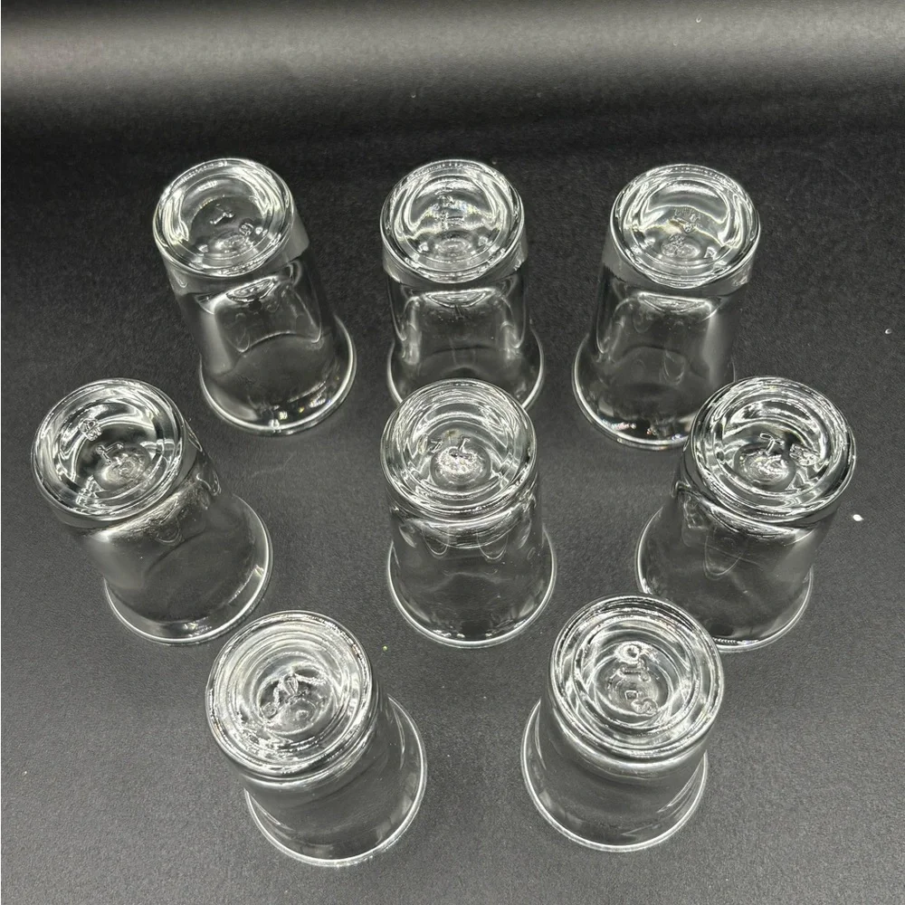 Vintage Libbey FLAIR Clear Set of 8~2-7/8